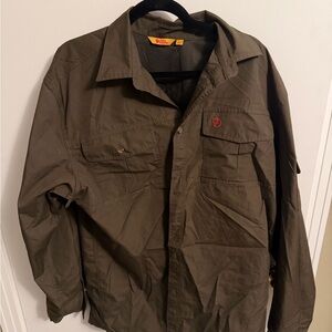 Men's Olive fjallraven g-1000 shirt